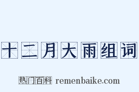 十二月大雨组词是什么意思的图片